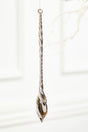 9" Slate Gray Drop Glass Ornament