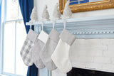 White & Gray Checkered Stocking