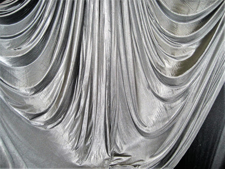 Low Stretch Gray Polyester Fabric - Gray, 108"-120" Width (1 Yard)