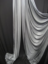Low Stretch Gray Polyester Fabric - Gray, 108"-120" Width (1 Yard)