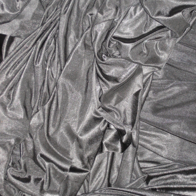 Low Stretch Gray Polyester Fabric - Gray, 108"-120" Width (1 Yard)