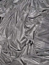 Low Stretch Gray Polyester Fabric - Gray, 108"-120" Width (1 Yard)