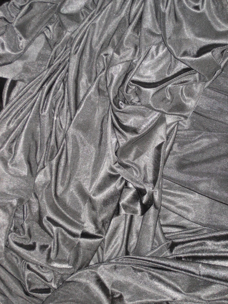 Low Stretch Gray Polyester Fabric - Gray, 108"-120" Width (1 Yard)