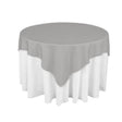 Heather Grey Square Polyester Overlay Tablecloth 60″ x 60″