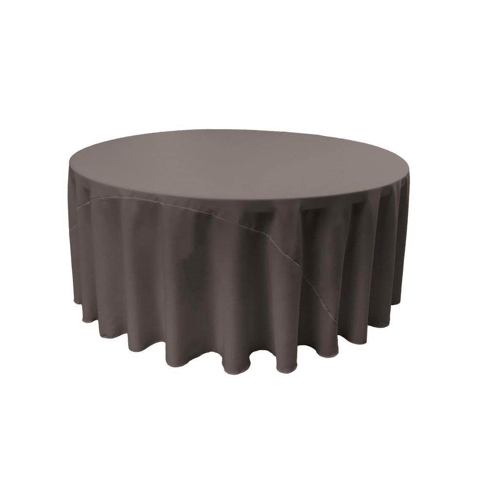 Charcoal 100% Polyester Round Tablecloth 120″