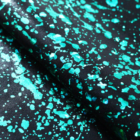 Splash Holo Nylon Spandex Fabric - Assorted Colors, Paint Splatter Hologram, 58/60" Width (1 Yard)