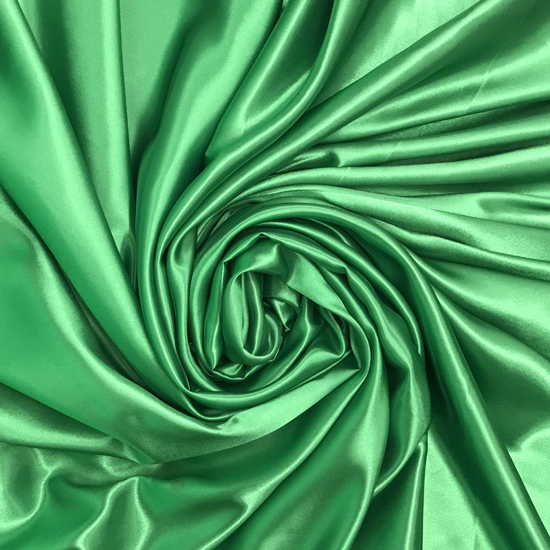 Kelly Green Polyester Satin Fabric - Kelly Green, Satin, 58"-60" Width (1 Yard)