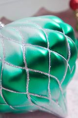 6" Green Frost Onion Ornament