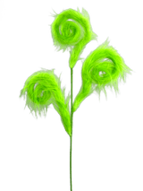 30” Furry Spiral Curly Spray - Green