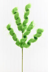 27.5" Green Furry Curly Spray
