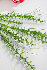 34” Green Glitter Grass Spray