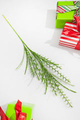 35” Green Glitter Grass Spray
