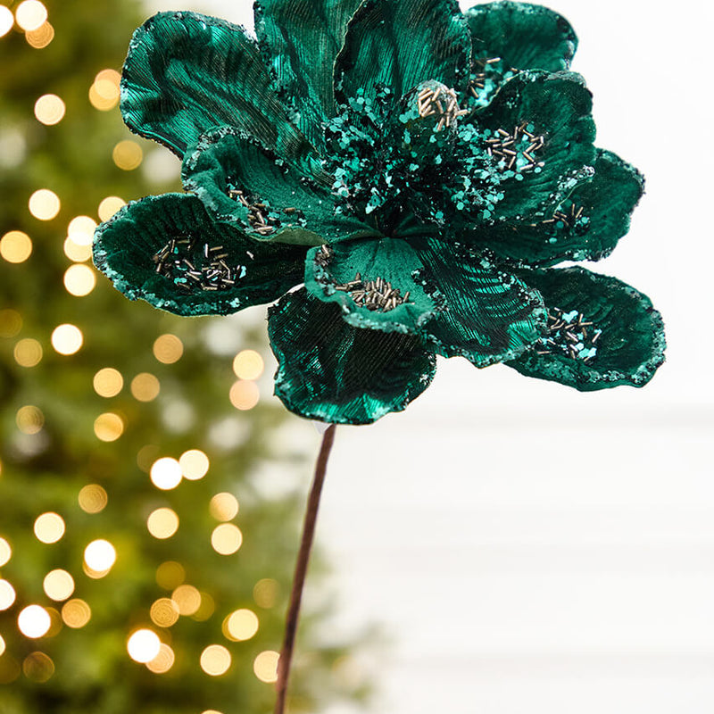 19" x 10" Emerald Magnolia Stem