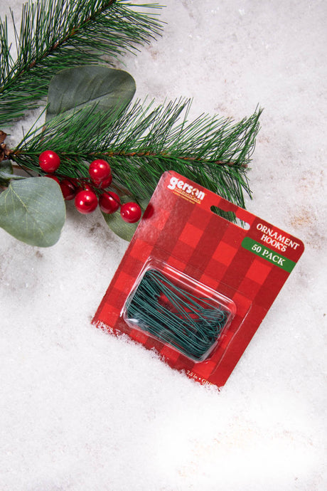 Green Ornament Hooks - Pack of 50