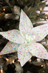 24” x 12" Green Sprinkles Candy Poinsettia Stem
