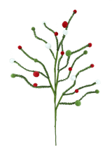 31” Felt Ball Twig Spray