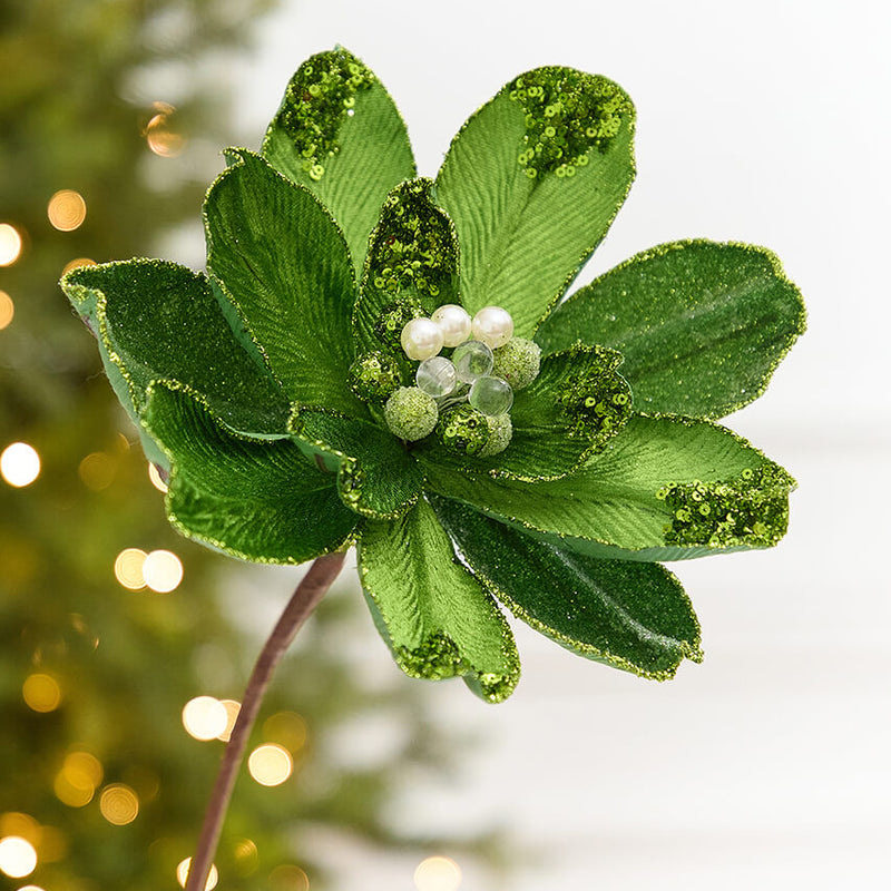 18" x 9" Lime Jewel Magnolia Stem