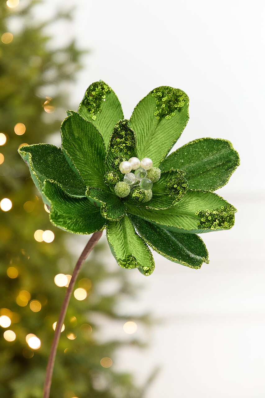 18" x 9" Lime Jewel Magnolia Stem