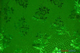 Koshibo Metallic Foil Print Polyester Fabric - Metallic Foil Print, 58/60" Width, Black, Fuchsia, Green (1 Yard)