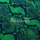 Serpent Nylon Spandex Fabric - Multiple Colors, Snakeskin Print, 58/60" Width (1 Yard)