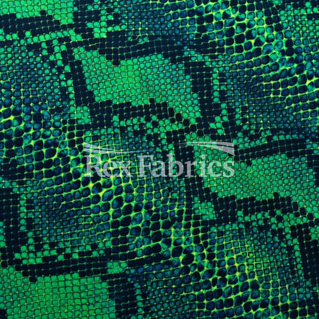 Serpent Nylon Spandex Fabric - Multiple Colors, Snakeskin Print, 58/60" Width (1 Yard)
