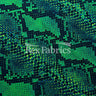 Serpent Nylon Spandex Fabric - Multiple Colors, Snakeskin Print, 58/60" Width (1 Yard)