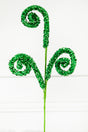 28" Green Sequin Curly Spray