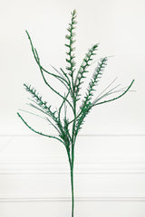 35" Glitter/Mica Mini Leaf/Grass Spray - Green