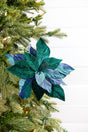 25" Green Plaid Poinsettia Stem