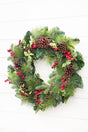 29" Winter Foliage & Magnolia Leaf Wreath