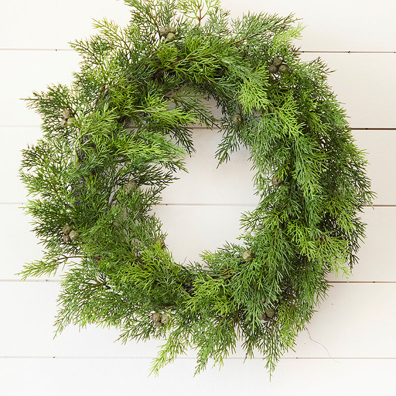 18" Cypress Berry Wreath
