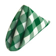 (12 / Pack) White Hunter Green 18″ Checkered Polyester Napkin