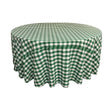 Hunter Green Polyester Checkered Round 132″