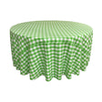 Lime Polyester Checkered Round 108″