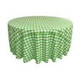 Lime Polyester Checkered Round 132″