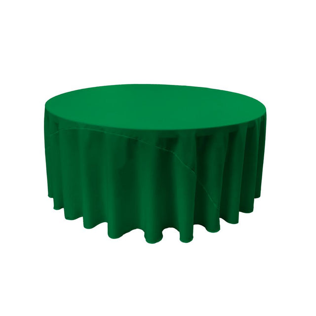 Emerald Green 100% Polyester Round Tablecloth 120″