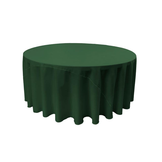 Hunter Green 100% Polyester Round Tablecloth 120″