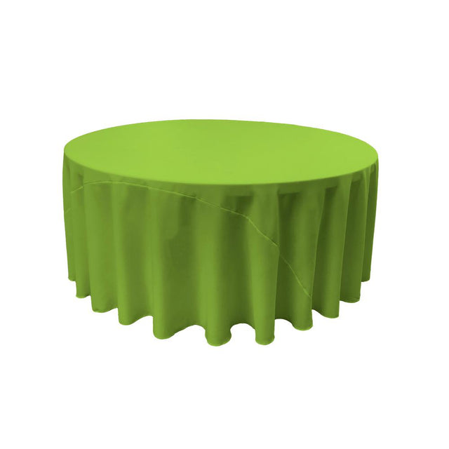 Lime 100% Polyester Round Tablecloth 132″