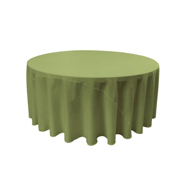 Dark Sage 100% Polyester Round Tablecloth 132″