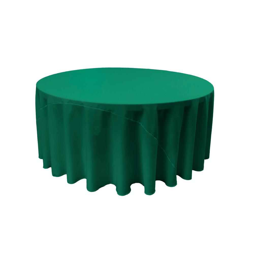 Teal 100% Polyester Round Tablecloth 108″
