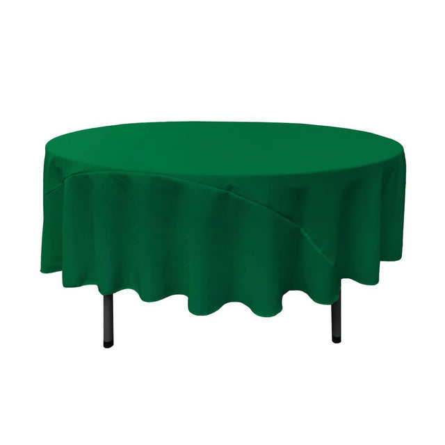 90″ Emerald Green Polyester Round Tablecloth