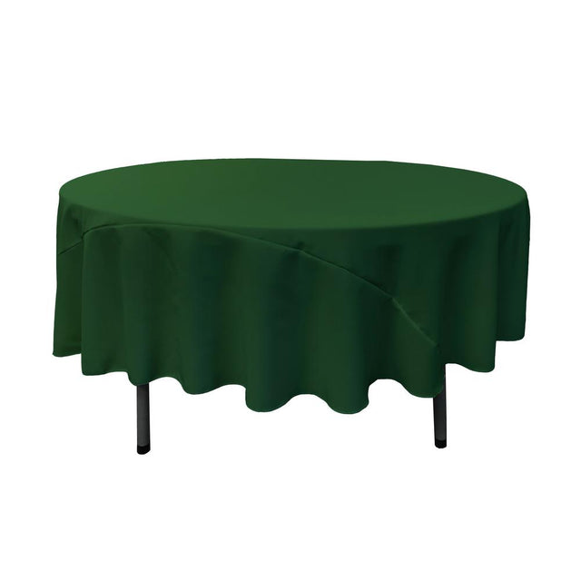90″ Hunter Green Polyester Round Tablecloth