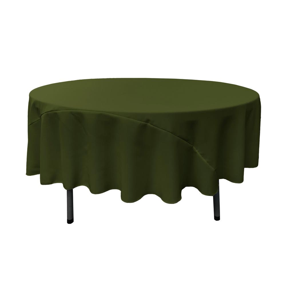 90″ Olive Polyester Round Tablecloth