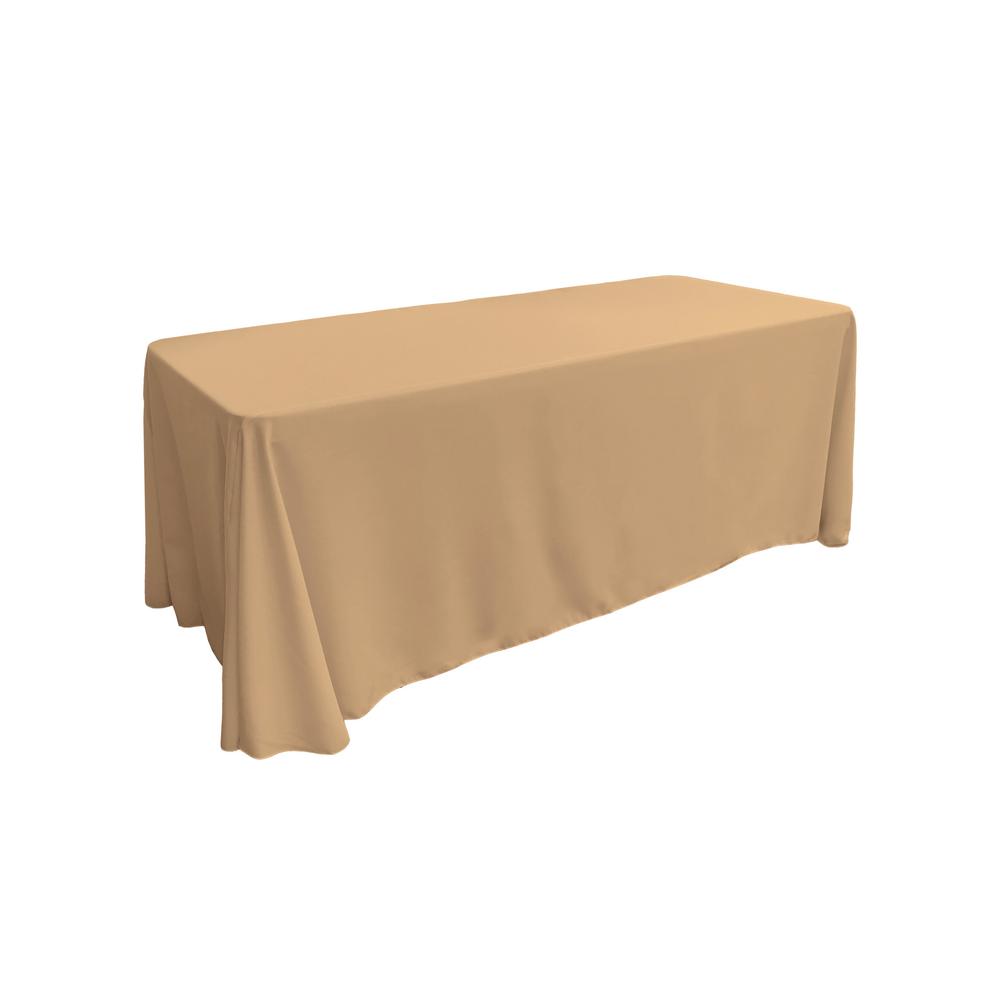 Khaki 100% Polyester Rectangular Tablecloth 90″ x 156″