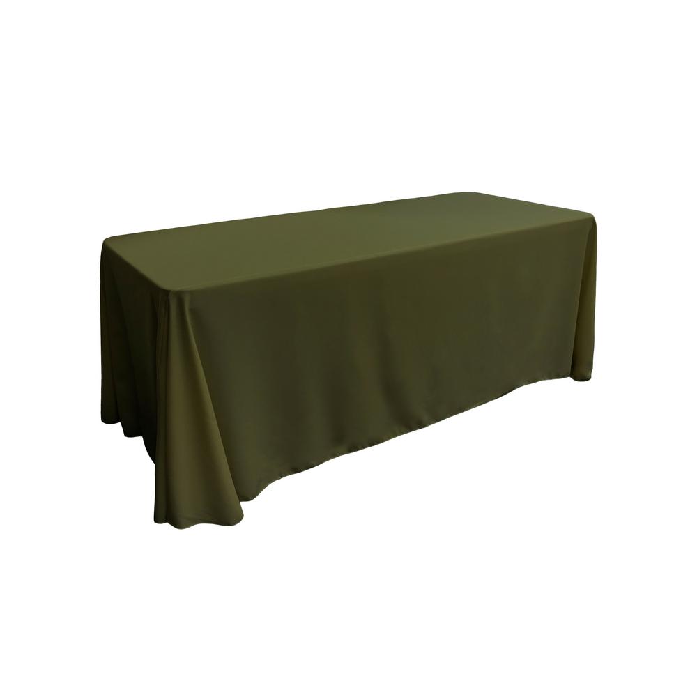 Olive 100% Polyester Rectangular Tablecloth 90″ x 156″