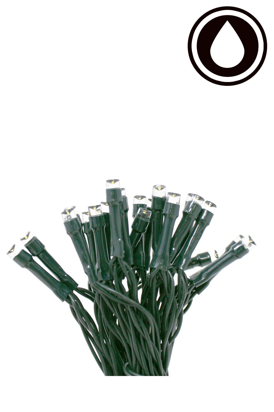100 LED Waterproof Multifunction String Light with Green Wire Plug in