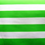 Swim Knit Nylon Lycra Green and White Wide Stripe
