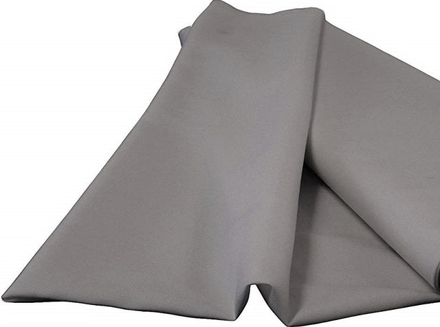 Grey Polyester Poplin Fabric - Grey Solid, 58/59" Width (1 Yard)