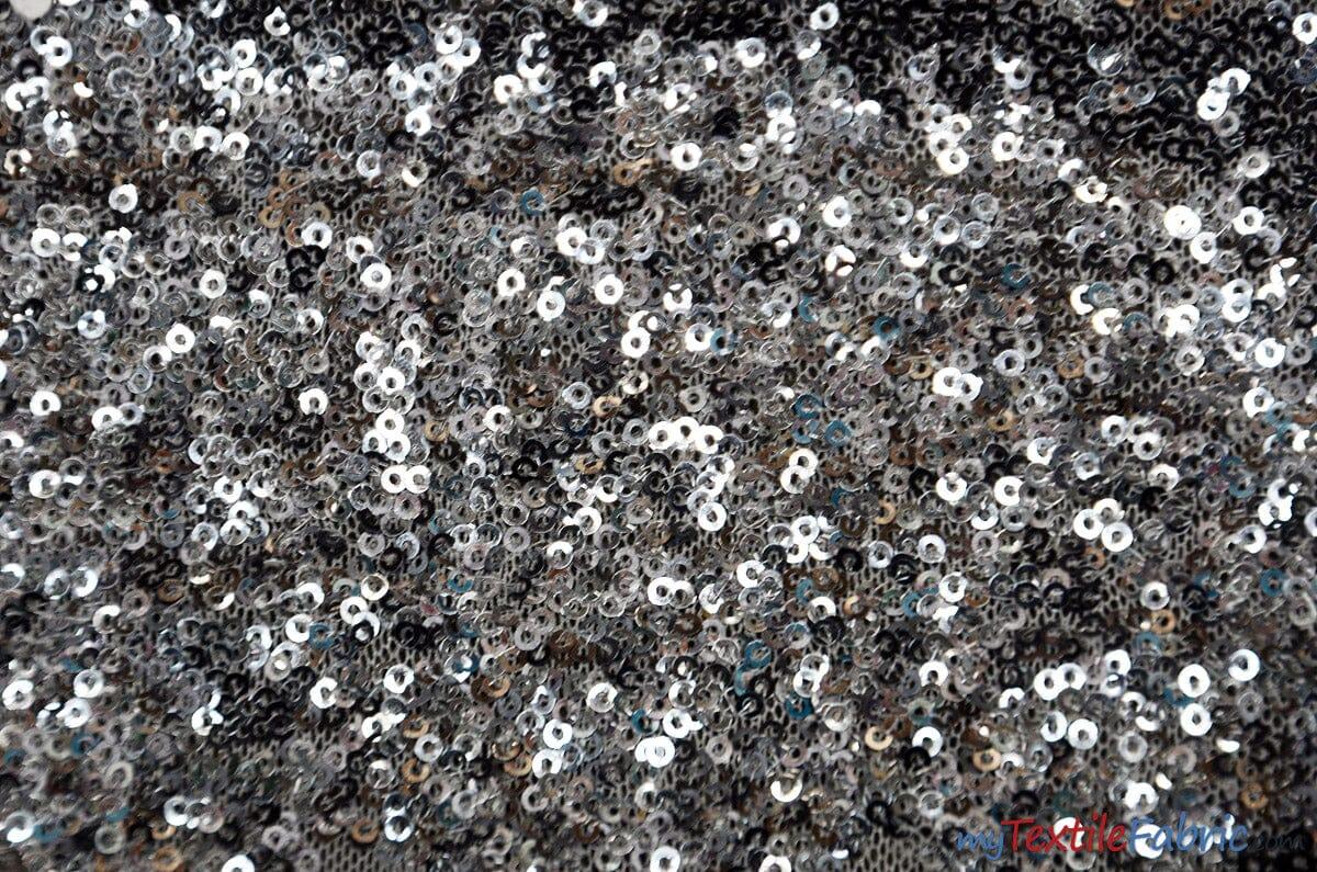 Glitz Mesh Sequins Polyester Fabric - 3Mm Glitter Sequins, 52" Width, Multiple Colors (1 Yard)