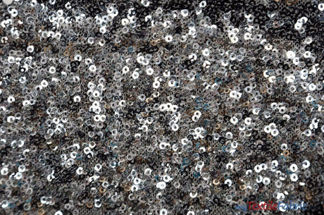 Glitz Mesh Sequins Polyester Fabric - 3Mm Glitter Sequins, 52" Width, Multiple Colors (1 Yard)
